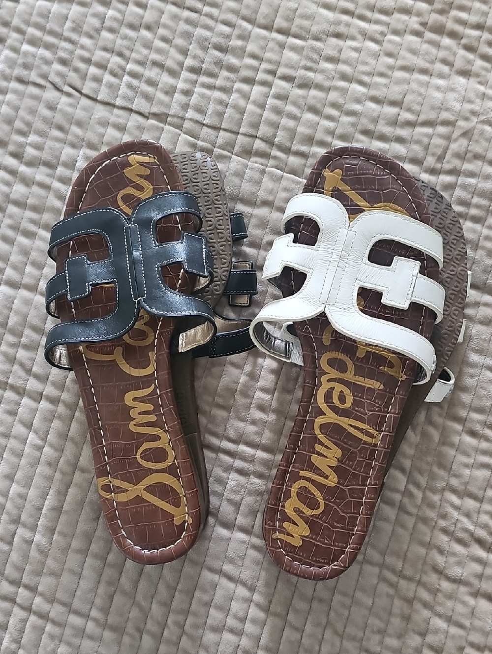 Sam Edelman Slide Sandal BUNDLE — Black & White